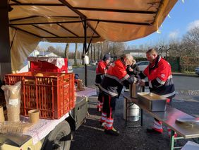 Feldküche vor der Halterner Tafel