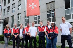 Unser Team zur Gewinnung neuer Fördermitglieder. Foto: Malteser Köln