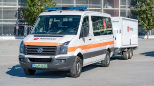 Einsatzfahrzeug der SEG Betreung