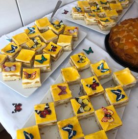 Kuchenbuffet beim Sommerfest des betreuten Wohnens Sankt Paulus der Malteser.