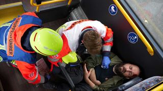 Malteser bei einem Unfall