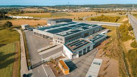 Das Gelände der neuen Rettungswache Magstadt von oben