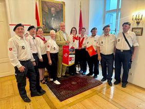 Empfang beim Malteserorden in Wien: Die Gruppe traf Richard Freiherr von Steeb, Kanzler des Großpriorates von Österreich des Souveränen Malteser-Ritter-Ordens.