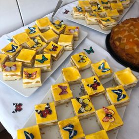 Kuchenbuffet beim Sommerfest des betreuten Wohnens Sankt Paulus der Malteser.