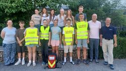 Gruppenfoto des Schulsanitätsdienstes der Oberland Realschule Holzkirchen mit Betreuern